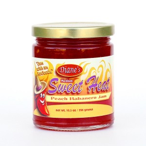 peach habenero jam jar